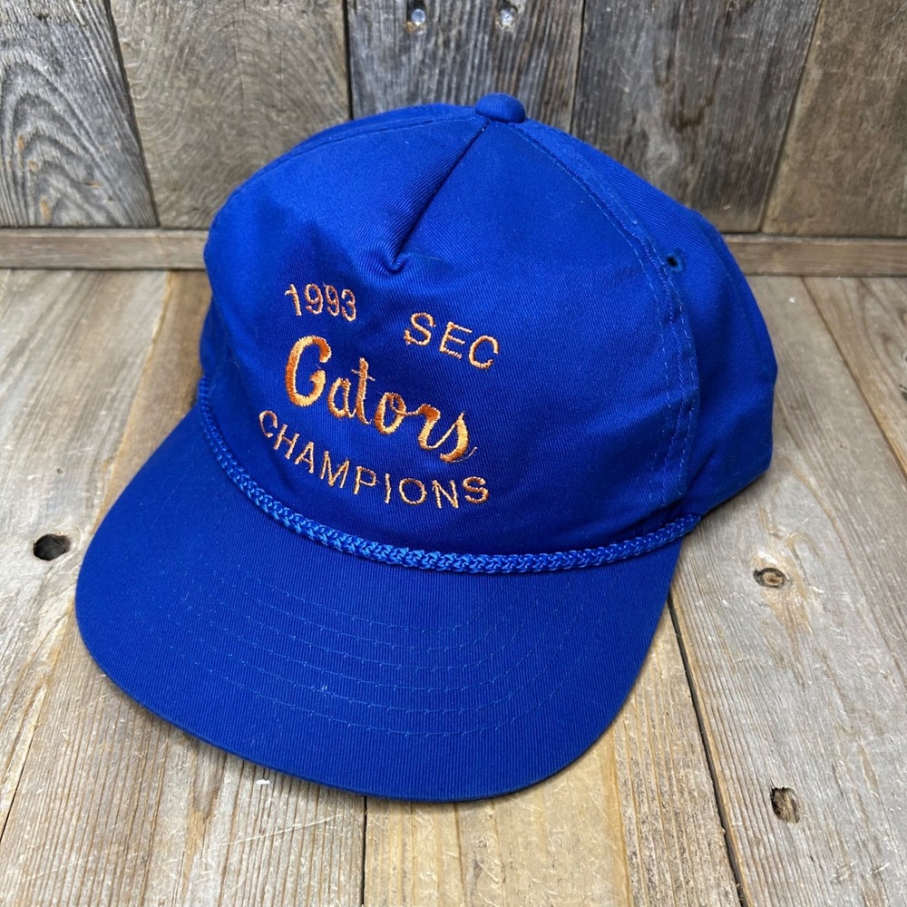 Vintage 1993 SEC Champions Florida Gators Snapback Hat PCT Royal Blue Rope Cap